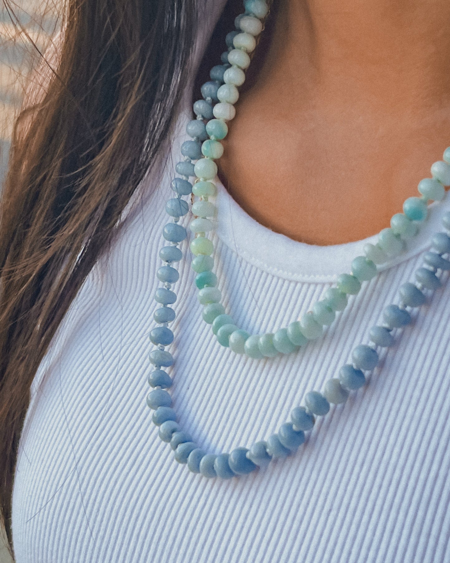 Mint Chip Opal Necklace