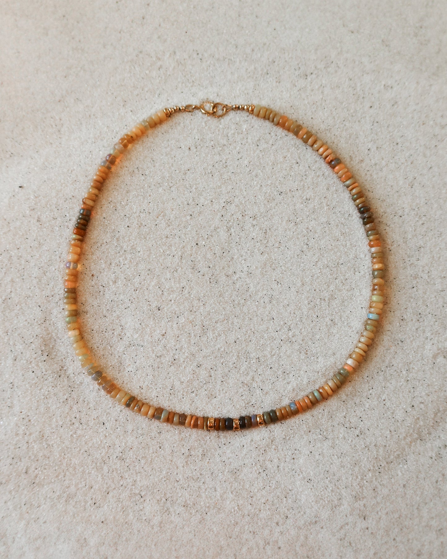 Large Sueños Fire Opal Necklace